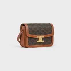 Discount Classique Triomphe Bag in Triomphe Canvas and Calfskin Women Triomphe | Triomphe Canvas