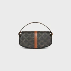 Online CLUTCH ON STRAP TABOU in Triomphe canvas and calfskin Women Triomphe Canvas