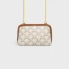 Discount Clutch with Chain in Triomphe canvas and Lambskin Women Triomphe Canvas