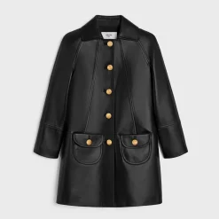 Discount coat with Claudine collar in soft lambskin Women Coats | Leather And Shearling