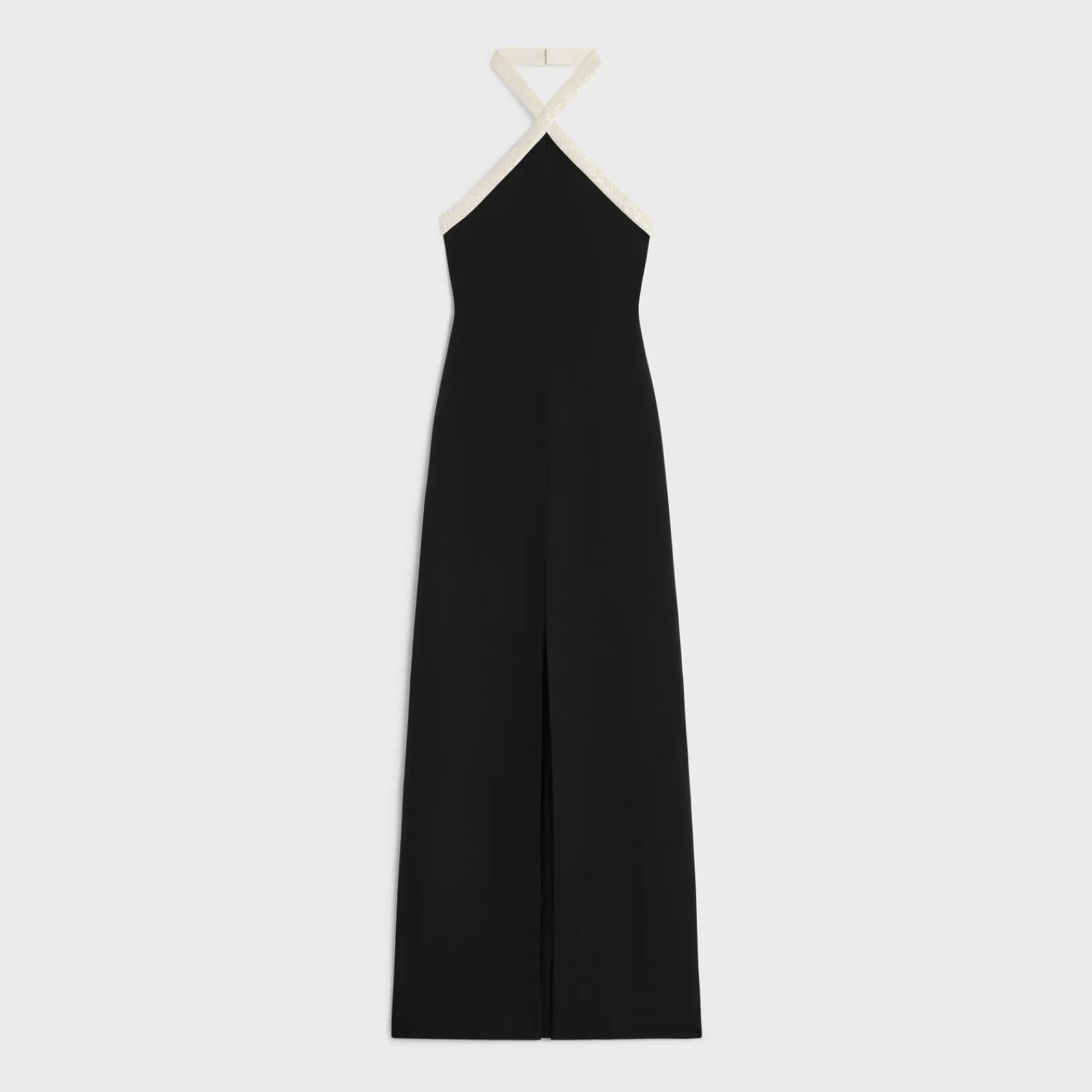 Fashion column dress in satin-lined crepe Women Dresses And Skirts
