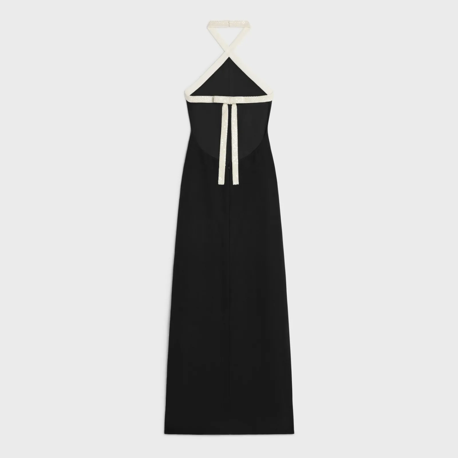Fashion column dress in satin-lined crepe Women Dresses And Skirts
