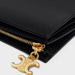 Online COMPACT WALLET TRIOMPHE CHARMS in SHINY CALFSKIN Women Triomphe | Categories·Wallets