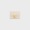 Best COMPACT WALLET WITH COIN TRIOMPHE in Shiny calfskin Women Triomphe | Categories·Wallets