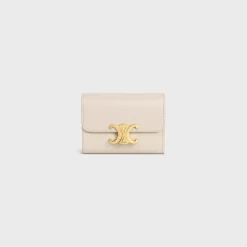 Best COMPACT WALLET WITH COIN TRIOMPHE in Shiny calfskin Women Triomphe | Categories·Wallets