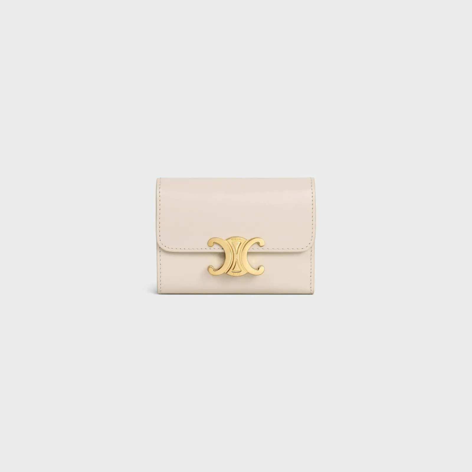 Best COMPACT WALLET WITH COIN TRIOMPHE in Shiny calfskin Women Triomphe | Categories·Wallets