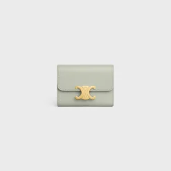 Sale COMPACT WALLET WITH COIN TRIOMPHE in Shiny calfskin Women Triomphe | Categories·Wallets