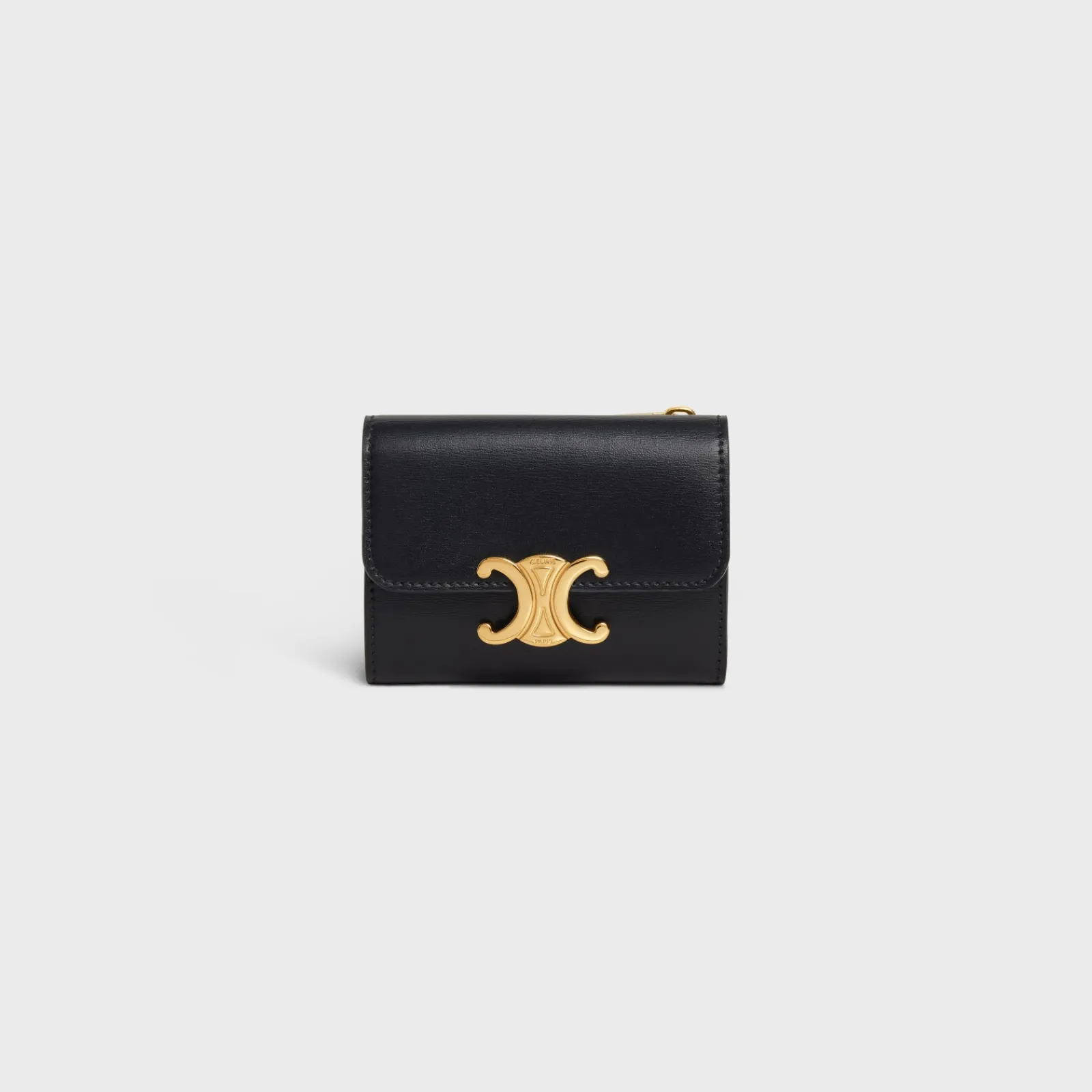 Fashion COMPACT WALLET WITH COIN TRIOMPHE in Shiny calfskin Women Triomphe | Categories·Wallets