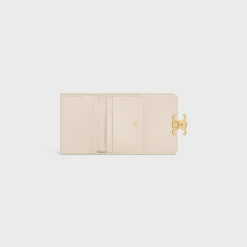 Best COMPACT WALLET WITH COIN TRIOMPHE in Shiny calfskin Women Triomphe | Categories·Wallets
