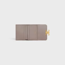 Clearance COMPACT WALLET WITH COIN TRIOMPHE in Shiny calfskin Women Triomphe | Categories·Wallets