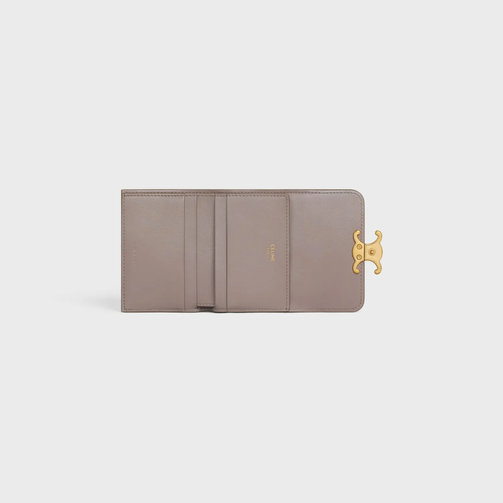 Clearance COMPACT WALLET WITH COIN TRIOMPHE in Shiny calfskin Women Triomphe | Categories·Wallets