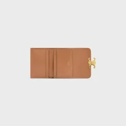 Best COMPACT WALLET WITH COIN TRIOMPHE in Shiny calfskin Women Triomphe | Categories·Wallets