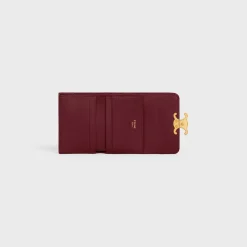 Discount COMPACT WALLET WITH COIN TRIOMPHE in Shiny calfskin Women Triomphe | Categories·Wallets