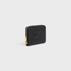 Online COMPACT ZIPPED WALLET CUIR TRIOMPHE IN SMOOTH CALFSKIN Women More Lines·Cuir Triomphe | Categories·Wallets