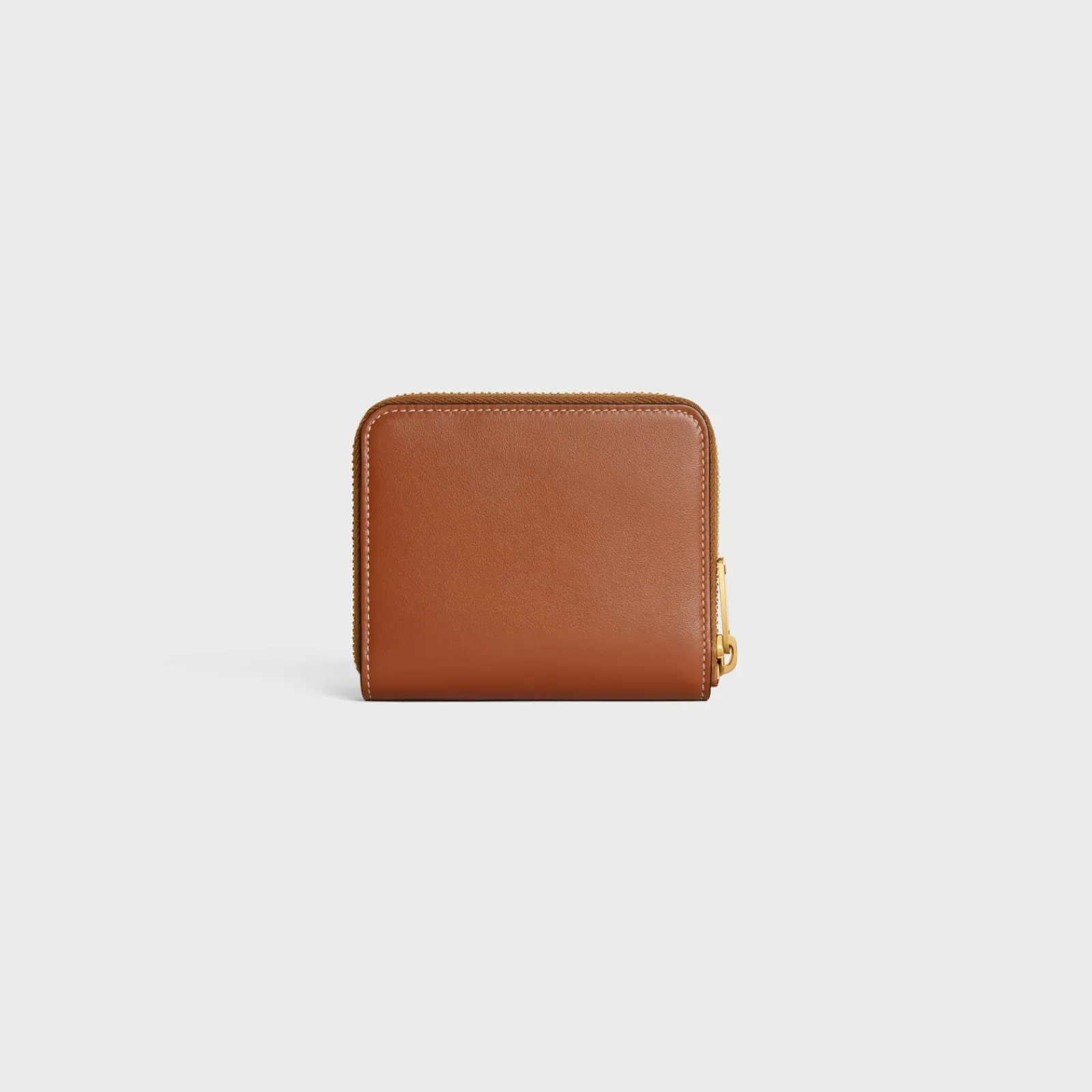 Fashion COMPACT ZIPPED WALLET CUIR TRIOMPHE IN SMOOTH CALFSKIN Women More Lines·Cuir Triomphe | Categories·Wallets