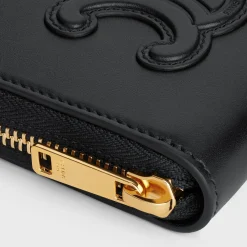 Online COMPACT ZIPPED WALLET CUIR TRIOMPHE IN SMOOTH CALFSKIN Women More Lines·Cuir Triomphe | Categories·Wallets