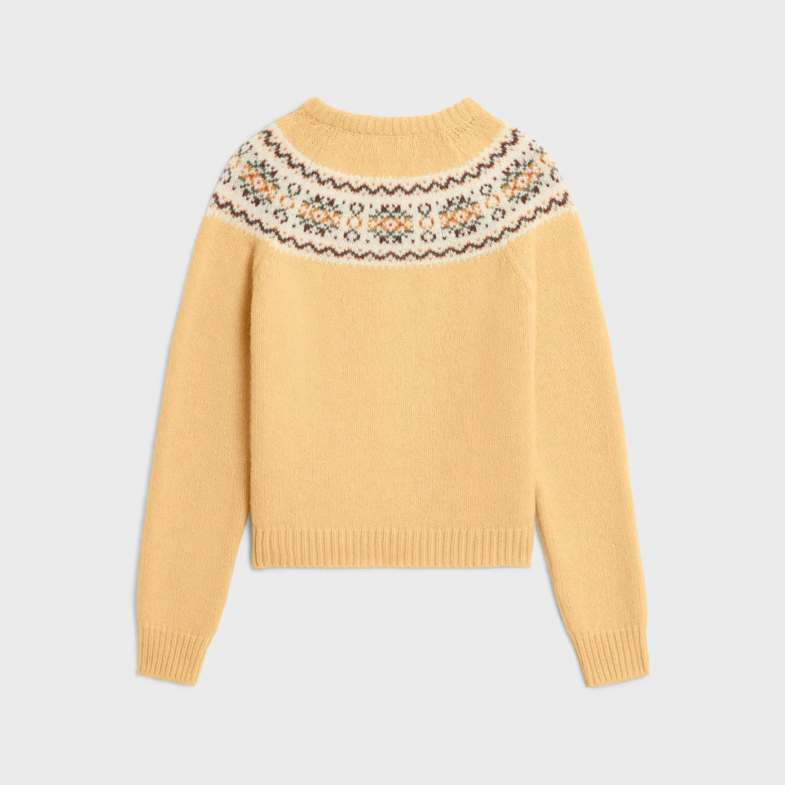 Clearance crew neck sweater in triomphe fair isle wool Women Knitwear