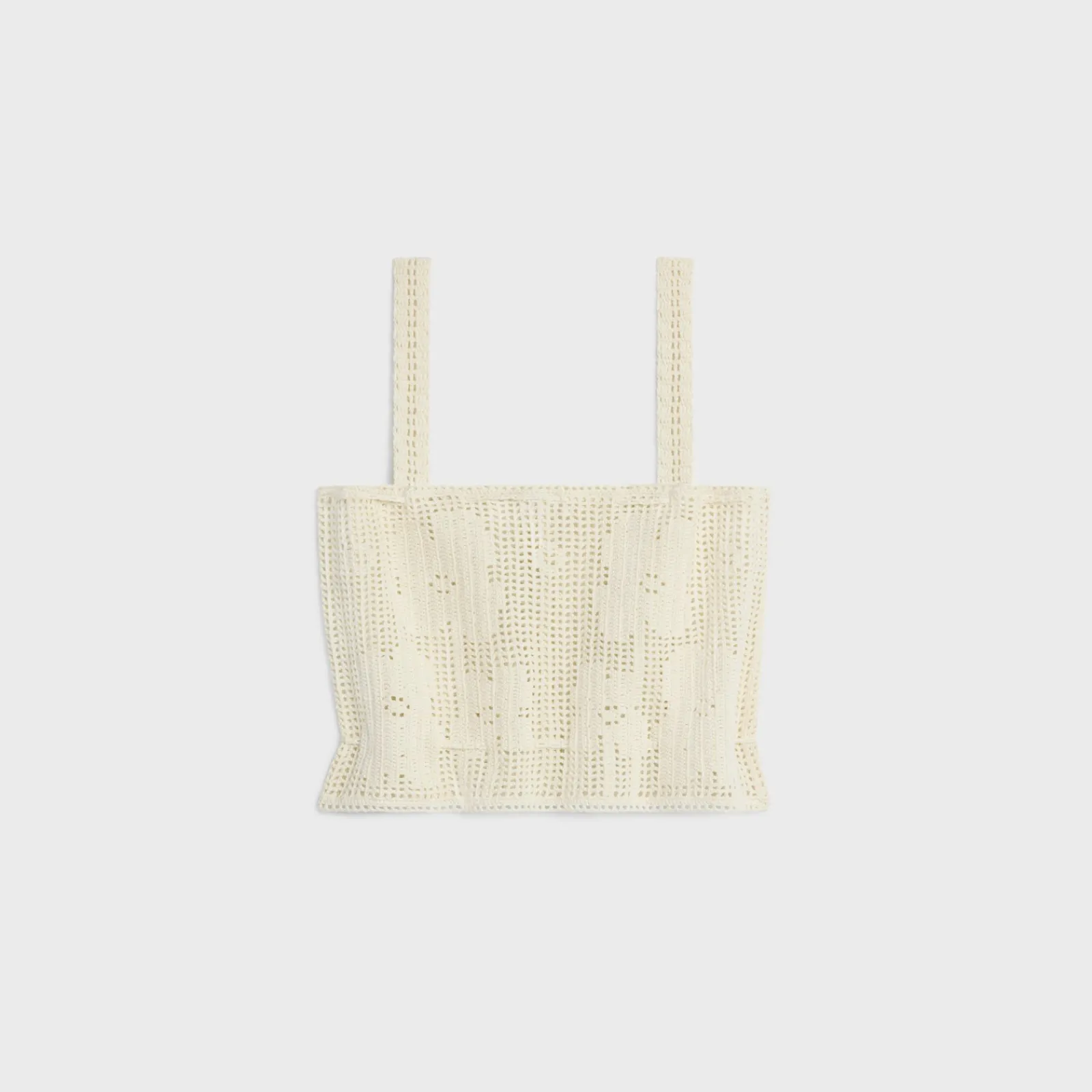 Discount crop top in floral crocheted cotton Women Knitwear