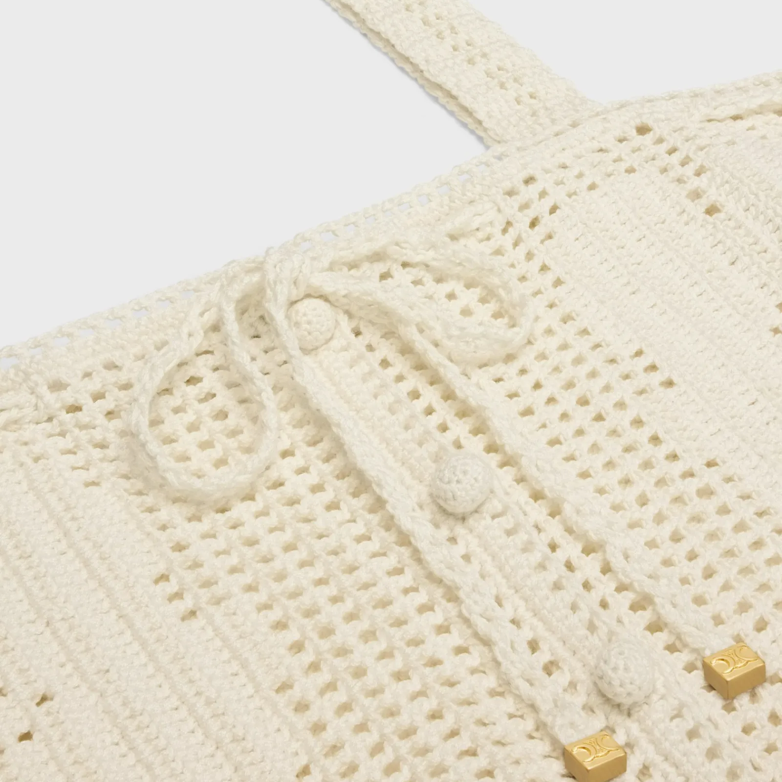 Discount crop top in floral crocheted cotton Women Knitwear