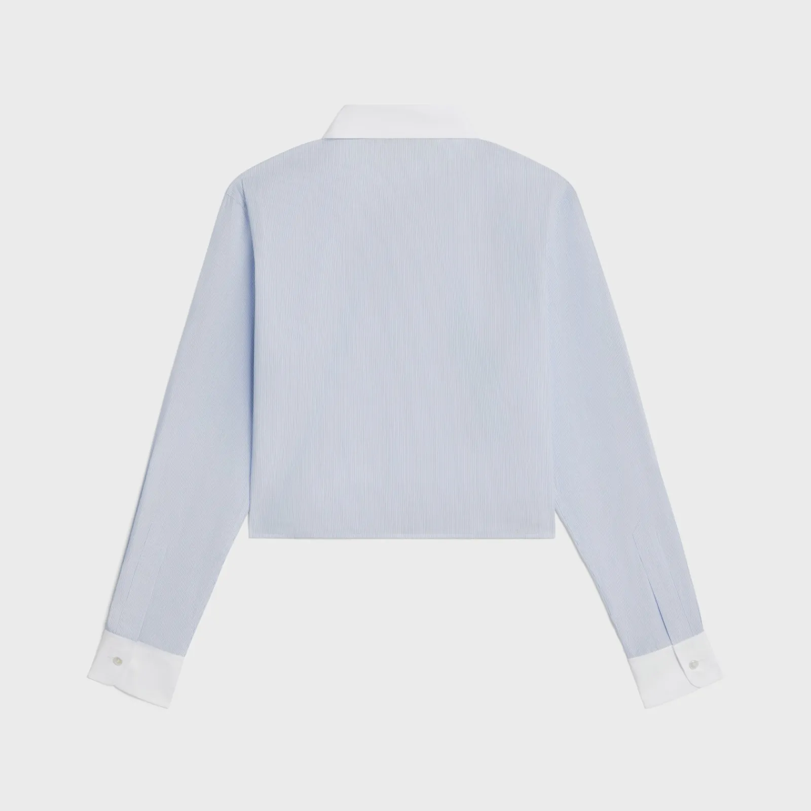 Hot cropped shirt in striped cotton poplin Women Shirts And Tops