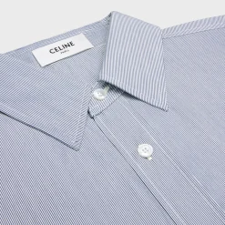 New cropped shirt in striped cotton and silk Women Shirts And Tops