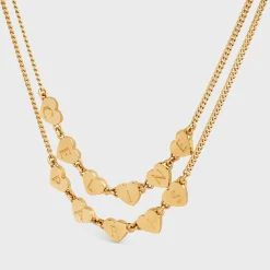 New Cœur Double Necklace in Brass with Finish Women Other Lines | Categories·Necklaces