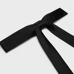Outlet dandy bow tie in diagonal silk Hats And Soft Accessories