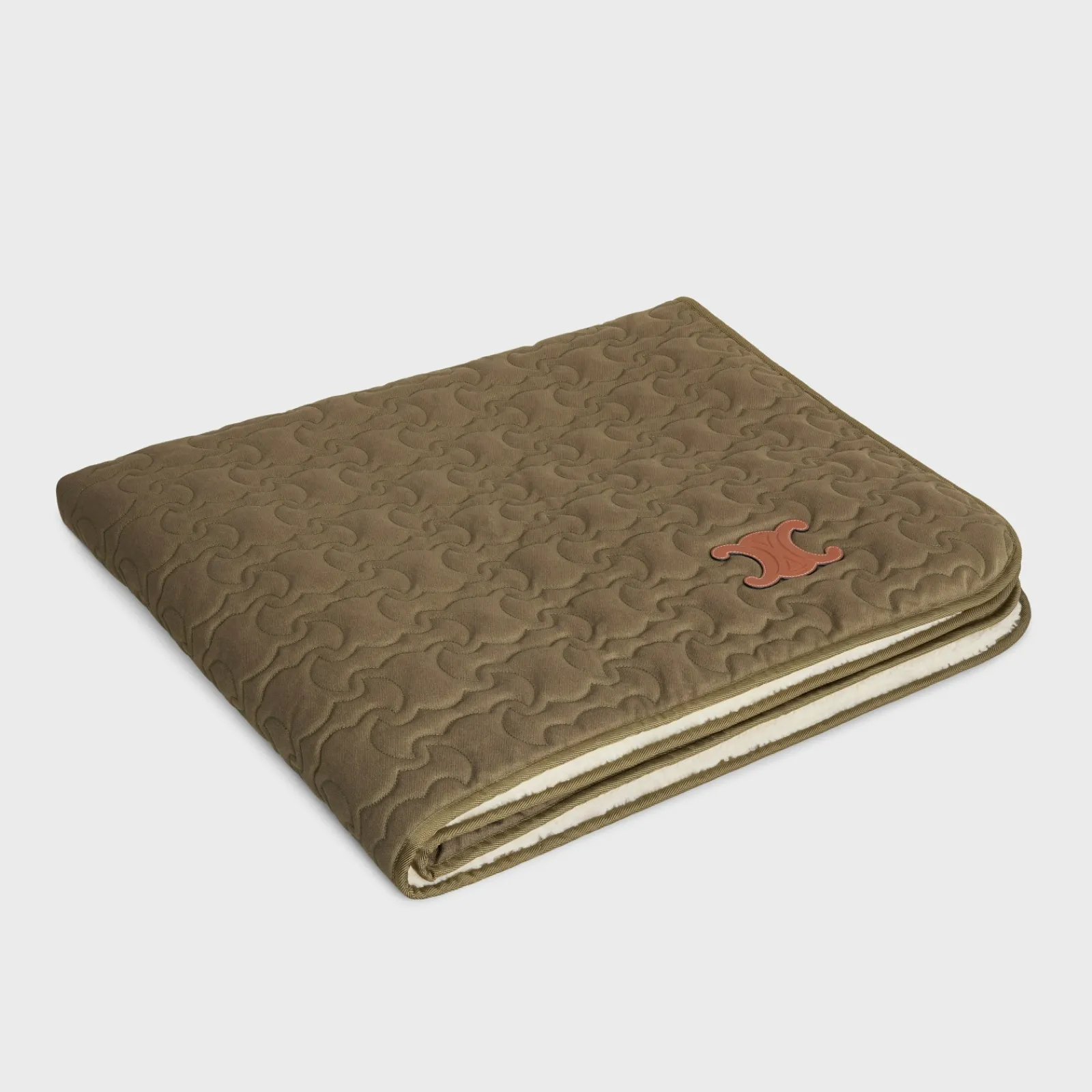 Outlet Dog blanket in quilted gabardine textile and wool Dog Accessories