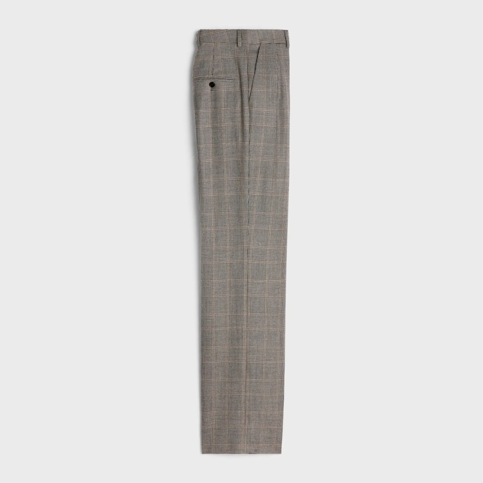 Clearance Double-pleated Tixie pants in checked flannel Women Pants And Shorts