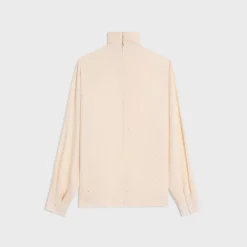 New draped neck blouse with rhinestones in lightweight sablé Women Shirts And Tops