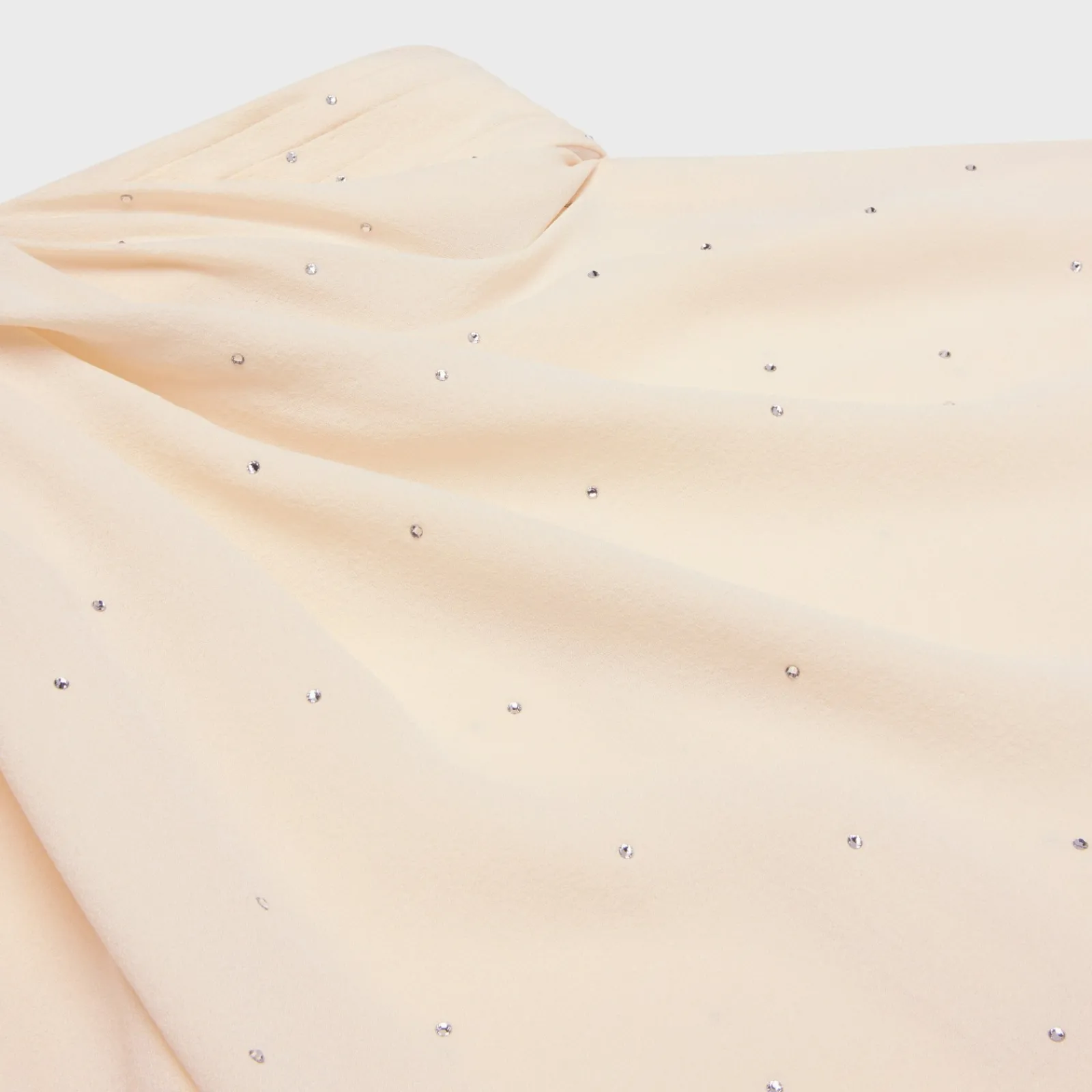 New draped neck blouse with rhinestones in lightweight sablé Women Shirts And Tops