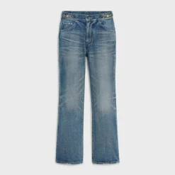 Fashion DYLAN FLARED JEANS WITH SIGNATURE IN UNION WASH DENIM Women Pants And Shorts | Denim