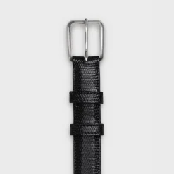 Discount Elegant Belt with Square Buckle in Lizard embossed calfskin Belts