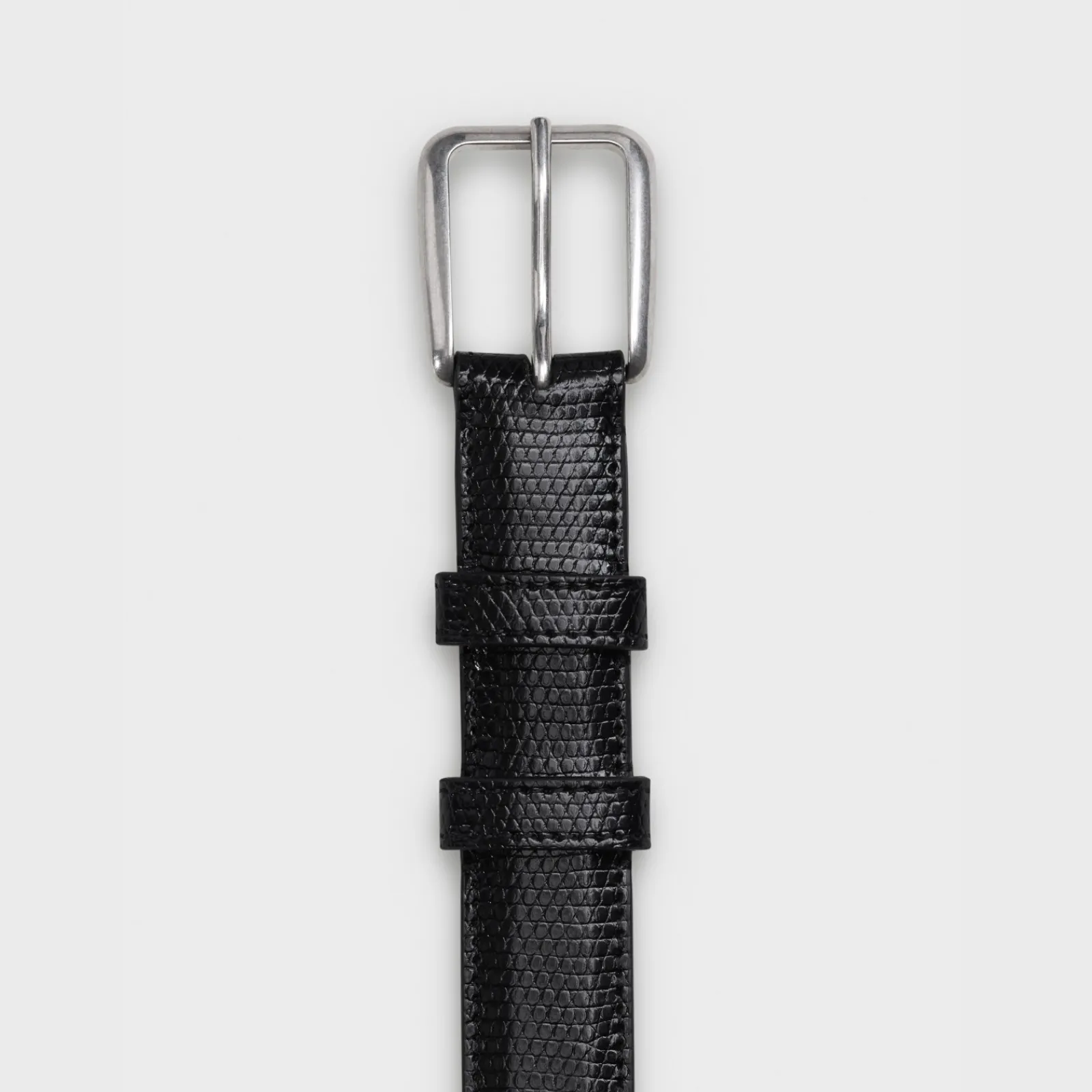Discount Elegant Belt with Square Buckle in Lizard embossed calfskin Belts