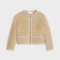 Discount Embroidered cardigan in brushed mohair Women Knitwear