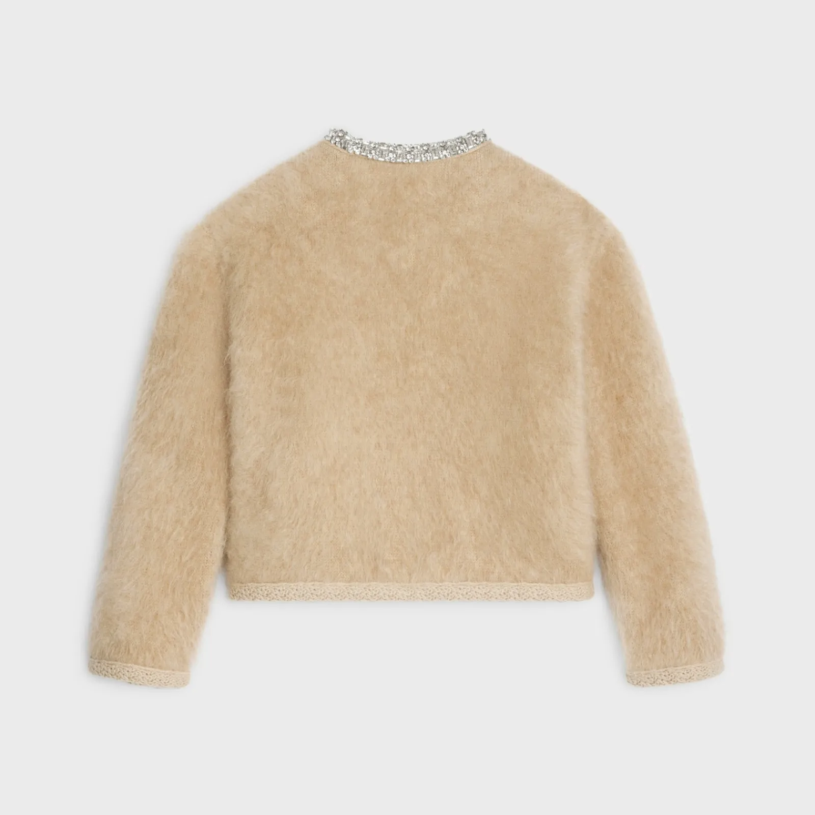 Discount Embroidered cardigan in brushed mohair Women Knitwear