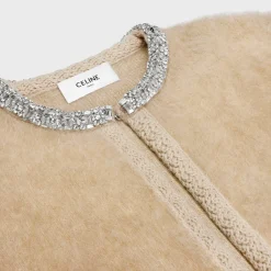Discount Embroidered cardigan in brushed mohair Women Knitwear