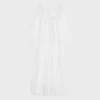 Best embroidered folk dress in cotton muslin Women Dresses And Skirts