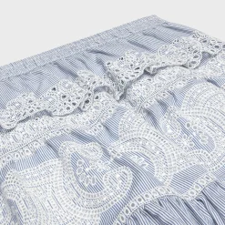 Discount embroidered mini skirt in striped cotton and cashmere Women Dresses And Skirts