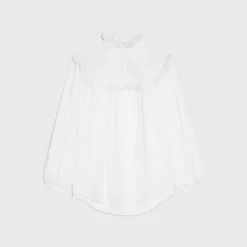 New embroidered romy shirt in cotton muslin Women Shirts And Tops