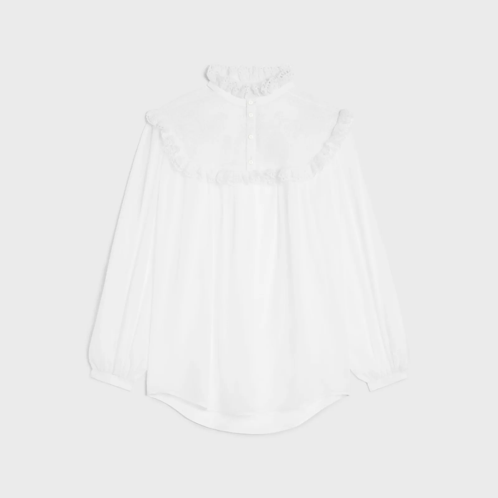 New embroidered romy shirt in cotton muslin Women Shirts And Tops