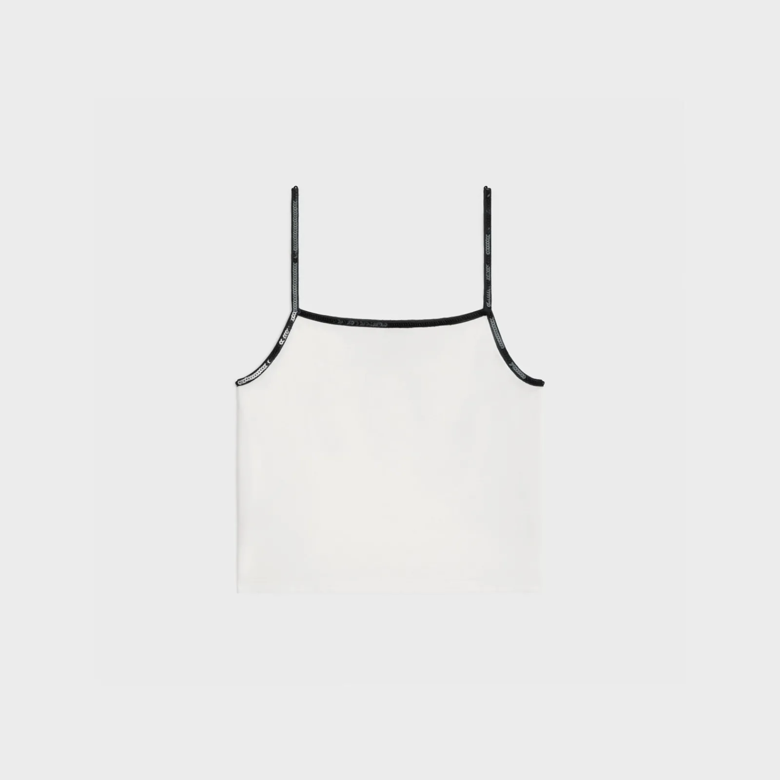 New embroidered triomphe tank top in cotton jersey Women T-Shirts And Sweatshirts