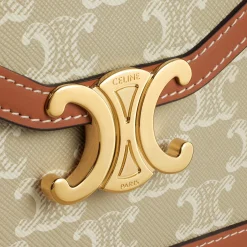 Fashion ENVELOPPE BAG in Triomphe Canvas and calfskin Women Triomphe Canvas