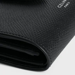 Discount Fine Strap Wallet in Grained Calfskin Essentials | Categories·Allets