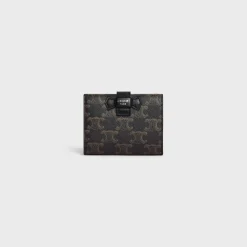 Discount Fine Strap Wallet in Triomphe Canvas and Lambskin Triomphe Canvas | Essentials