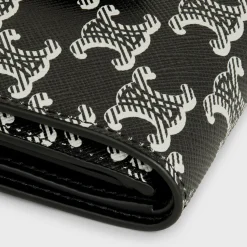 Clearance Fine Strap Wallet in Triomphe canvas two-tone and calfskin Triomphe Canvas | Categories·Allets