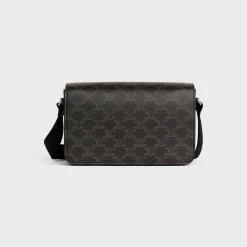 Outlet Flap Messenger in TRIOMPHE CANVAS AND CALFSKIN Triomphe Canvas | Categories·Cross-Body Bags