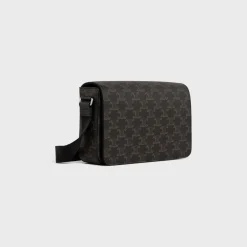 Outlet Flap Messenger in TRIOMPHE CANVAS AND CALFSKIN Triomphe Canvas | Categories·Cross-Body Bags