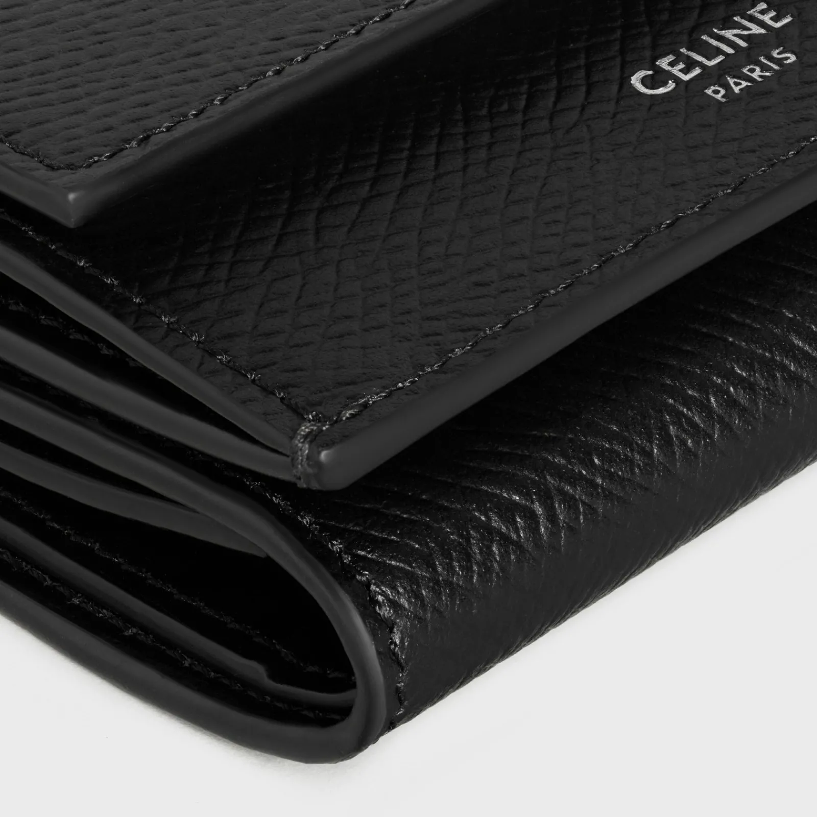 Sale Folded Compact Wallet in Grained Calfskin Essentials | Categories·Allets