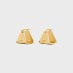 Discount Formes Abstraites Pyramid Hoops in Brass with Finish Women Other Lines | Categories·Earrings